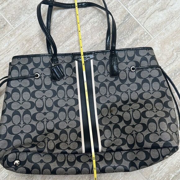 Coach signature tote bag black and gray - Picture 9 of 10